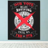 Ende der Gefüttert Wall-Kunst Leinwanddruck (Insitu (Holzboden))