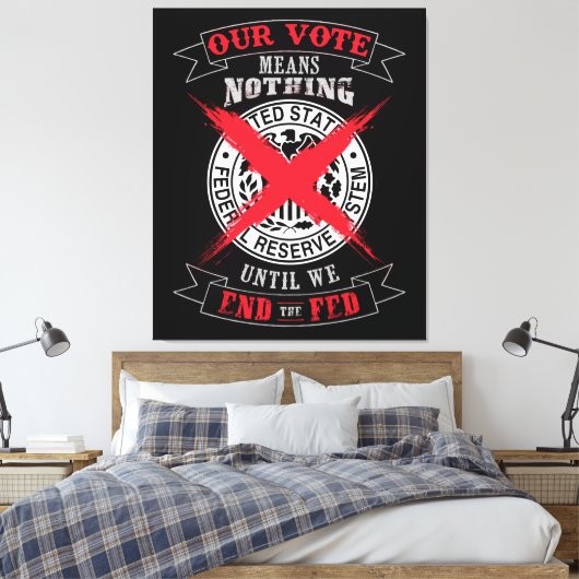 Ende der Gefüttert Wall-Kunst Leinwanddruck (Insitu (Schlafzimmer))