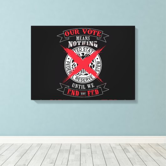 Ende der Gefüttert Wall-Kunst Leinwanddruck (Insitu (Holzboden))