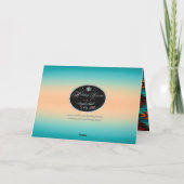 Ende der geklappten Ferienkarte Feiertagskarte (Rückseite)