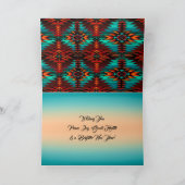 Ende der geklappten Ferienkarte Feiertagskarte (Innenseite)