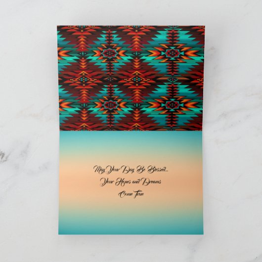 Ende der geklappten Grußkarte Karte (Innenseite)