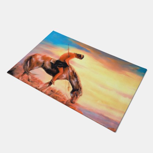 Ende der Hintertür-Matte Fußmatte (Schrägansicht)