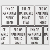 Ende der öffentlichen Straßensignatur Geschenkpapier (Flach)