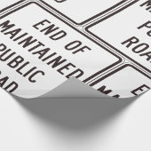 Ende der öffentlichen Straßensignatur Geschenkpapier