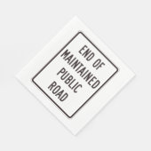 Ende der öffentlichen Straßensignatur Serviette (Ecke)