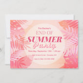 Ende der Party Einladung (Vorderseite)