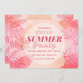 Ende der Party Einladung (Vorne/Hinten)