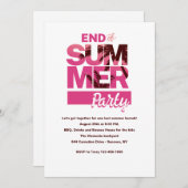 Ende der Party Einladung (Vorne/Hinten)