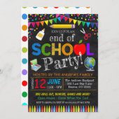 Ende der Party Einladung (Vorne/Hinten)