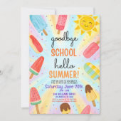 Ende der Party Einladung der Schule, Party der Sch (Vorderseite)