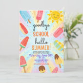 Ende der Party Einladung der Schule, Party der Sch (Stehend Vorderseite)