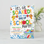 Ende der Party Einladung des Schulpools (Stehend Vorderseite)