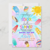 Ende der Party Einladung, Schulpool Einladung (Vorderseite)