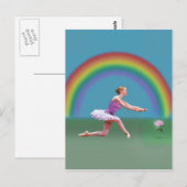 Ende der Rainbow Ballerina Postkarte (Vorne/Hinten)