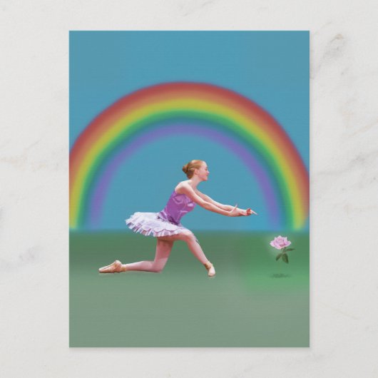 Ende der Rainbow Ballerina Postkarte (Vorderseite)
