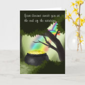 Ende der Rainbow St. Patrick's Day Card Karte (Gelbe Blume)