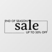 Ende der Saison Shop schwarze Fenster decal Fensteraufkleber (Blatt)