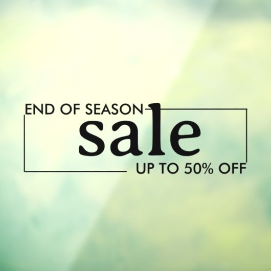 Ende der Saison Shop schwarze Fenster decal Fensteraufkleber (Blatt 3)