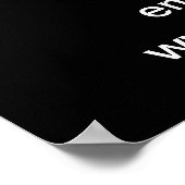 Ende der Saison Verkauf Business Black Poster (Ecke)