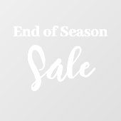 Ende der Saison Verkauf Zeichen, Boutique Verkauf  Fensteraufkleber (Blatt)