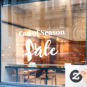 Ende der Saison Verkauf Zeichen, Boutique Verkauf Fensteraufkleber