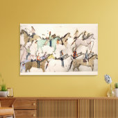 Ende der Schlacht (Tinte auf Papier) Leinwanddruck (Insitu (Wohnzimmer))
