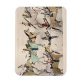 Ende der Schlacht (Tinte auf Papier) Magnet (Vertikal)
