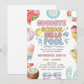 Ende der Schule, Anfang der Sommerparty Einladung (Vorne/Hinten)