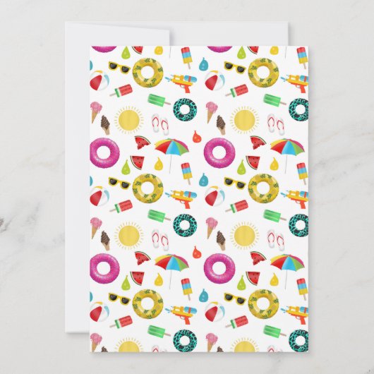 Ende der Schule Goodbye Hello Ice Cream Summer Par Einladung (Rückseite)