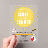 Ende der Schule Goodbye Hello Summer Kids Party Acryleinladungen (Insitu (Handheld))