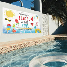 Ende der Schule Spaß Kinder Sommer Pool Party