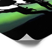 Ende der Silhouette mit Nordlichter Poster (Ecke)