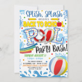 Ende der Sommerpool-Party Einladung (Vorderseite)