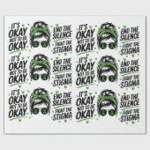 Ende der Stille, Kampf gegen das Stigma - Psychisc Geschenkpapier (Flach)