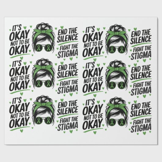 Ende der Stille, Kampf gegen das Stigma - Psychisc Geschenkpapier (Flach)