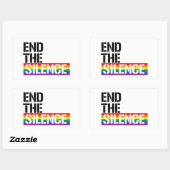 Ende der Stille Rechteckiger Aufkleber (Blatt)