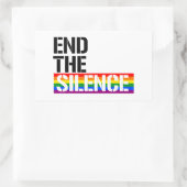 Ende der Stille Rechteckiger Aufkleber (Tasche)