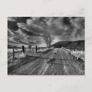 Ende der Straßenkarte Postkarte