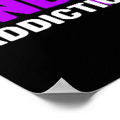 Ende der Sucht - Bewusstsein für Sucht Poster (Ecke)