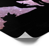 Ende der Trail-Silhouette mit Milchstrassen Poster (Ecke)