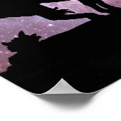 Ende der Trail-Silhouette mit Milchstrassen Poster (Ecke)