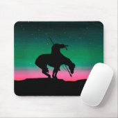 Ende der Trail-Silhouette mit nächtlichem Himmel Mousepad (Mit Mouse)