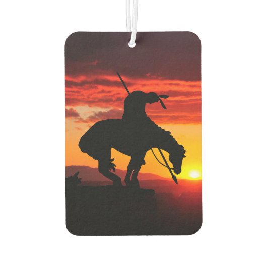 Ende der Trail-Silhouette mit Sonnenuntergang Autolufterfrischer (Rückseite)