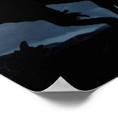 Ende der Trail-Silhouette mit Sturmwolken Poster (Ecke)
