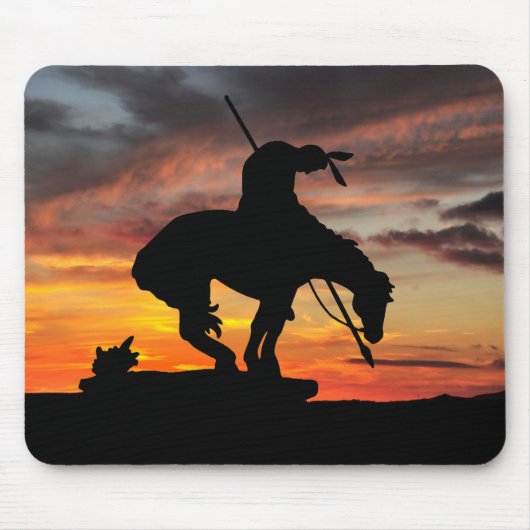 Ende der Trail-Silhouette mit Sunset Mouse Pad Mousepad (Vorne)