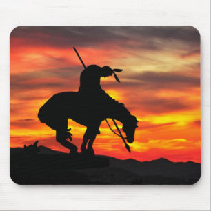Ende der Trail-Silhouette mit Sunset Mouse Pad Mousepad