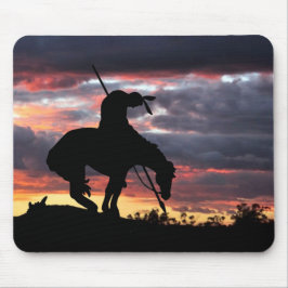Ende der Trail-Silhouette mit Sunset Mouse Pad Mousepad