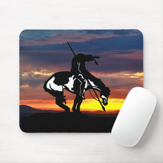 Ende der Trail-Silhouette mit Sunset Mouse Pad Mousepad (Mit Mouse)