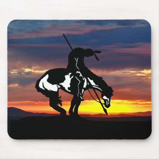 Ende der Trail-Silhouette mit Sunset Mouse Pad Mousepad (Vorne)